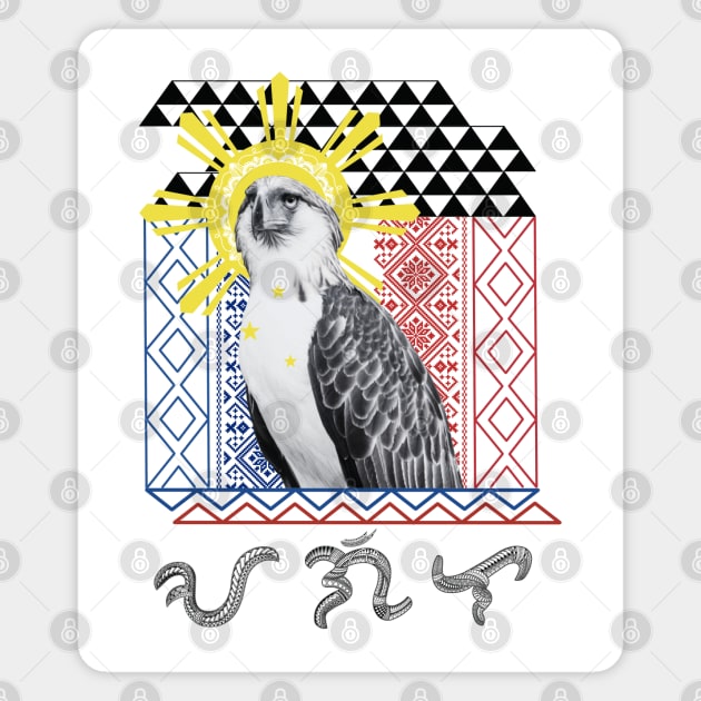 Philippine Eagle / Baybayin word Agila (Eagle) Magnet by Pirma Pinas